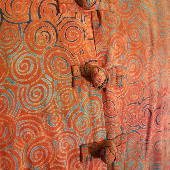 Asian frog closure tunic! Lagenlook wearable art - Picture 7 of 8